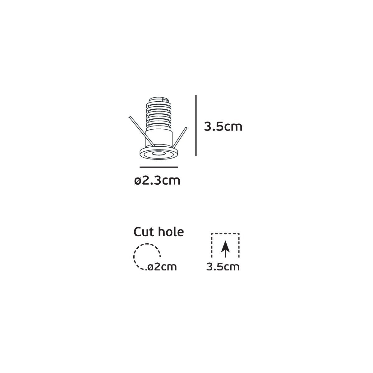 VK Light Smol LED-Einbauleuchte im Miniaturformat