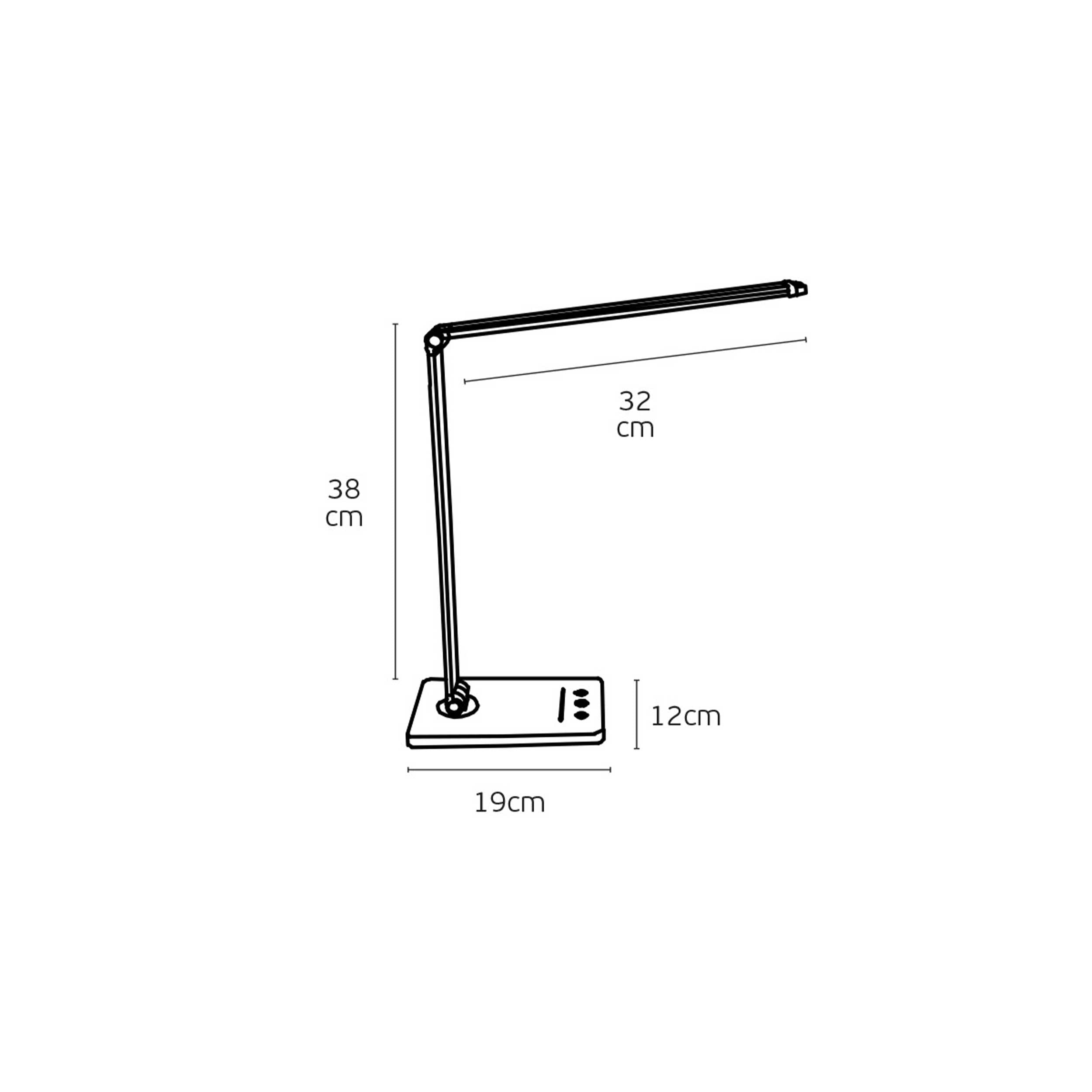 VK Light Nia Square LED Tischlampe dimmbar 3CCT