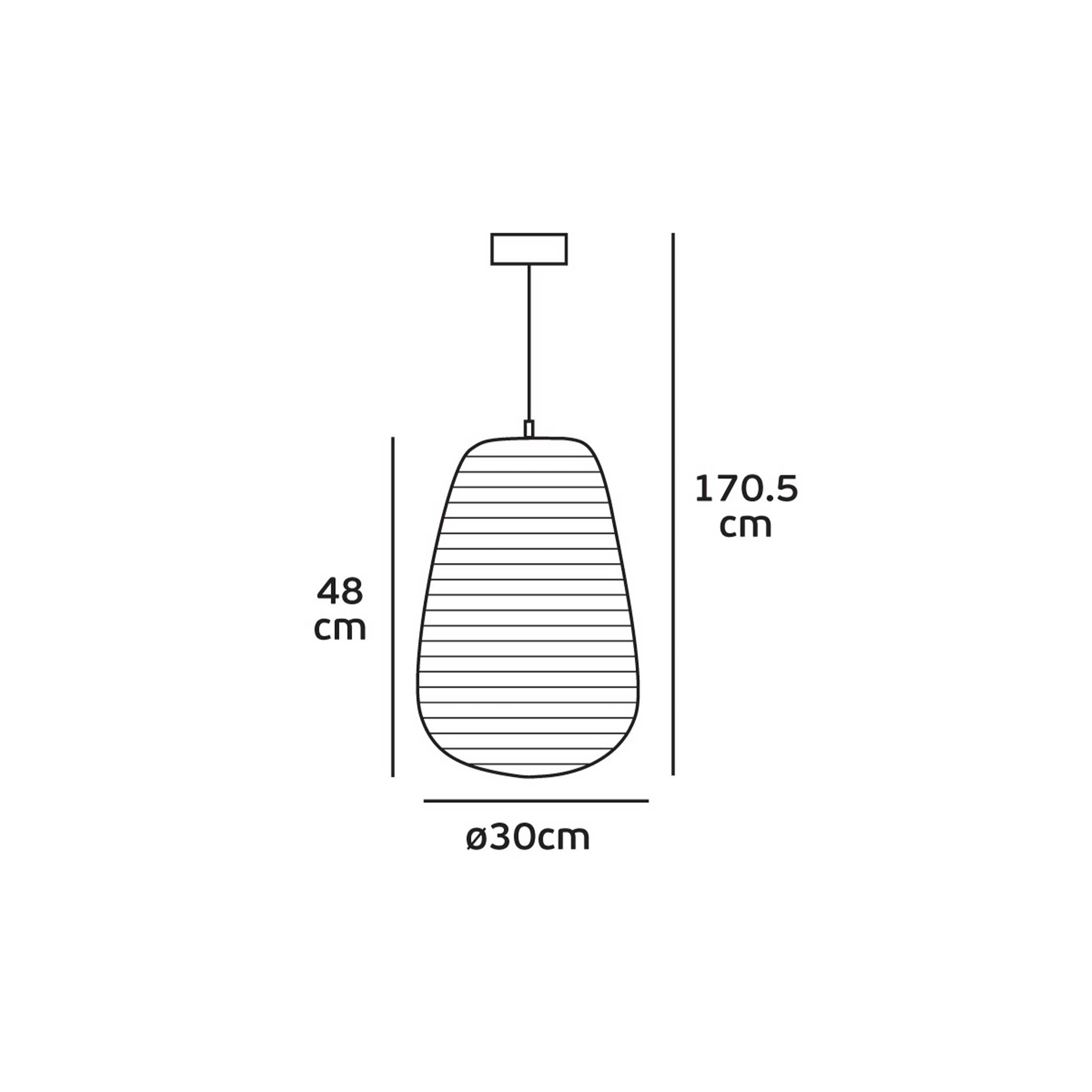 VK Light Noem E27 Hängeleuchte aus Papier oval