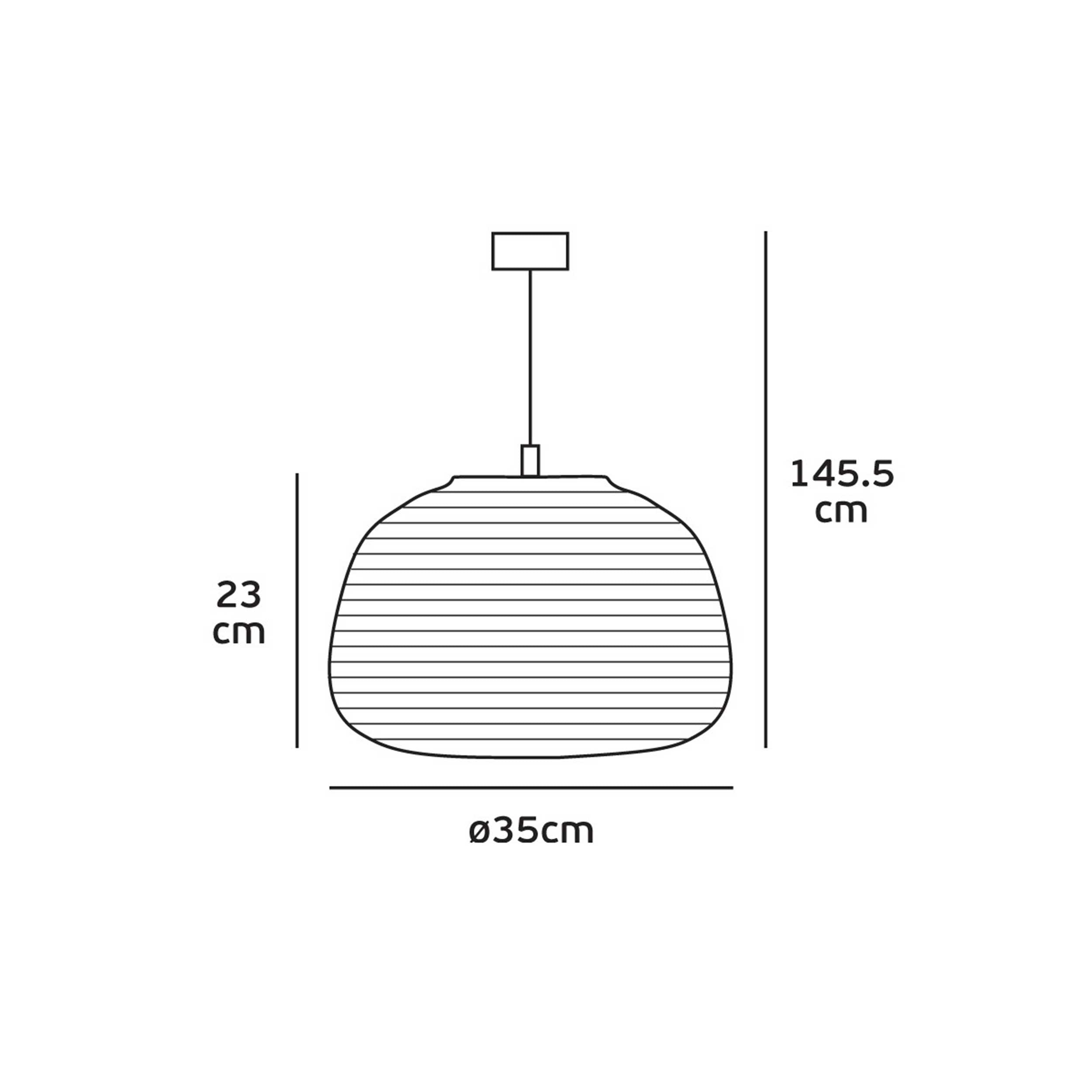 VK Light Noem E27 Hängeleuchte aus Papier oval