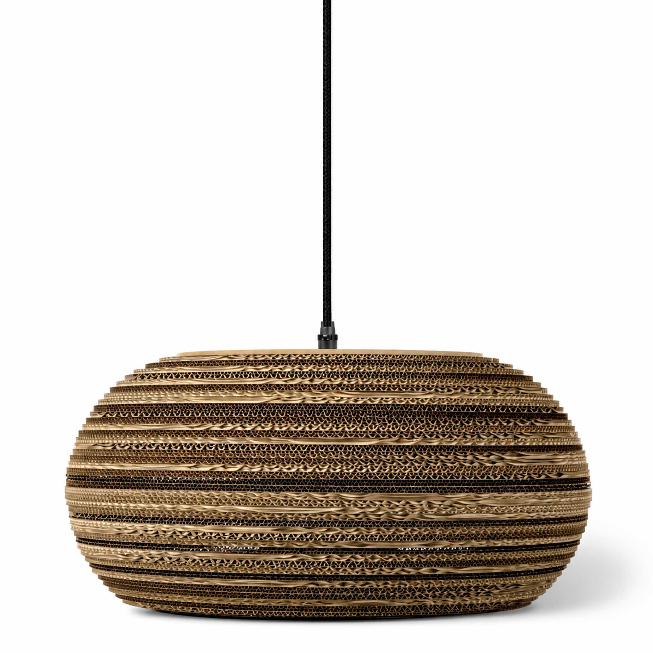 VK Light Noem E27 Hängeleuchte aus Papier oval