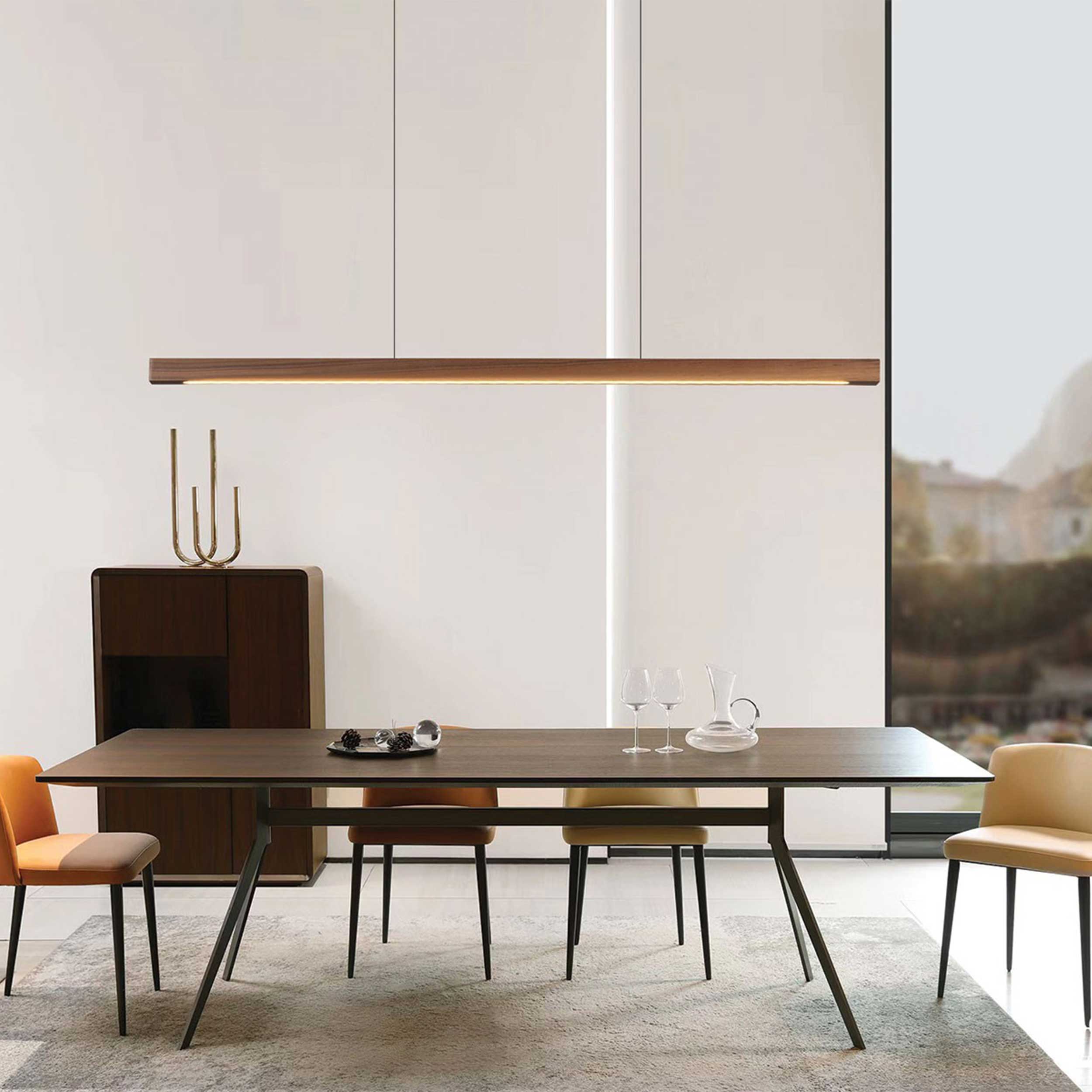 VK Light Woody LED hängende lineare Holzleuchte