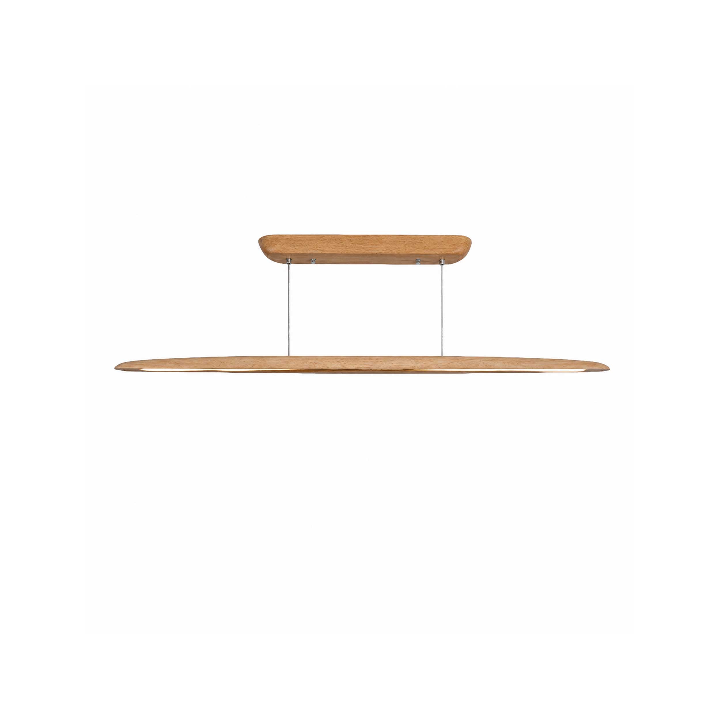VK Light Woody LED hängende lineare Holzleuchte mit abgerundeten Kanten