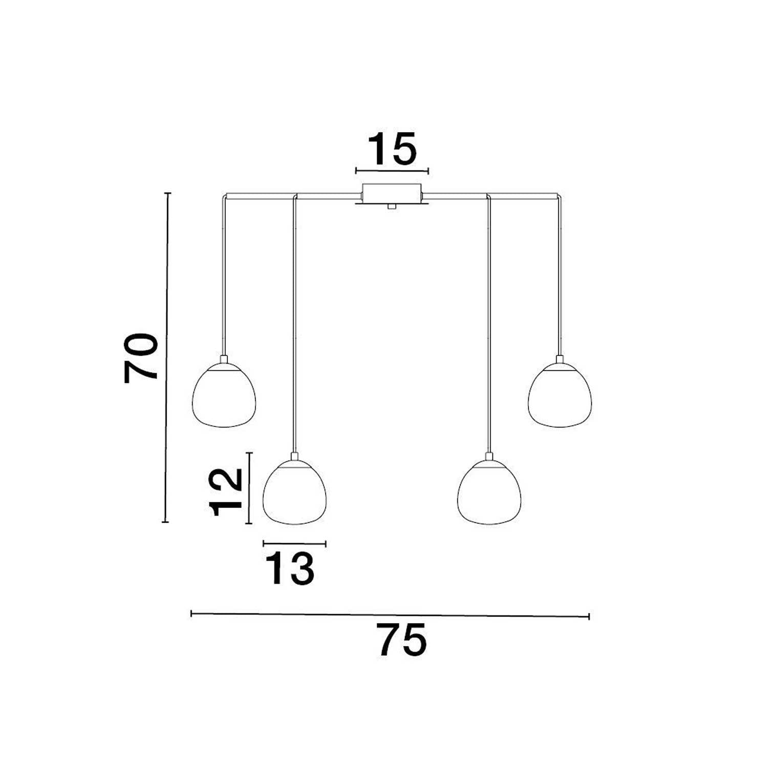 Nova Luce The Egg G9 skleněné závěsné svítidlo