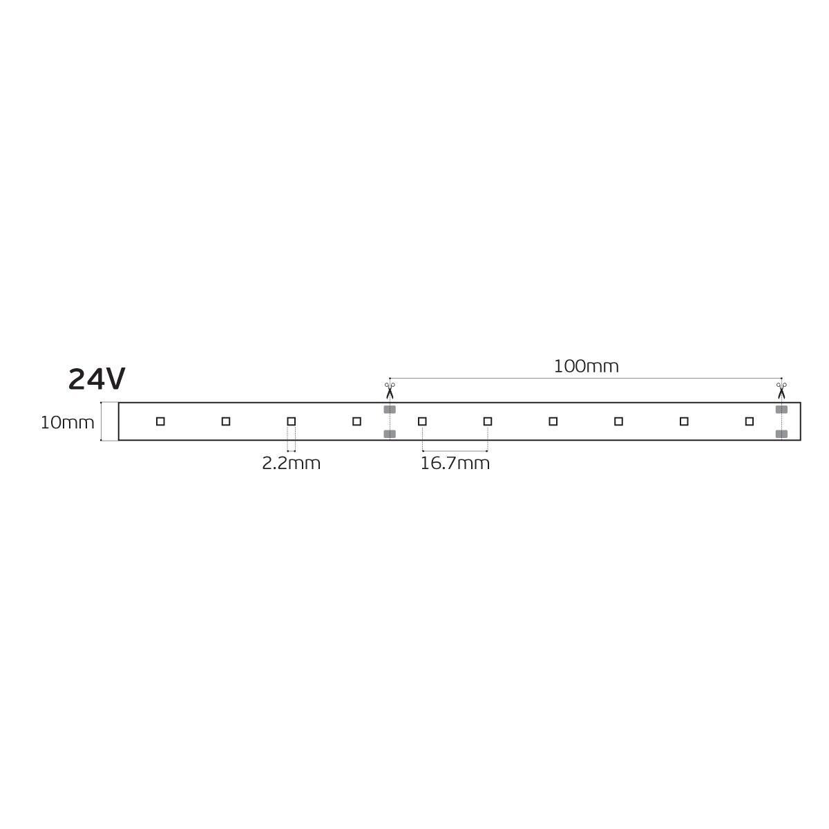 <i data-tl='DF7A349'>LED-Lichtband 24 V, CRI 90, IP 20, 2700 K (5 m)