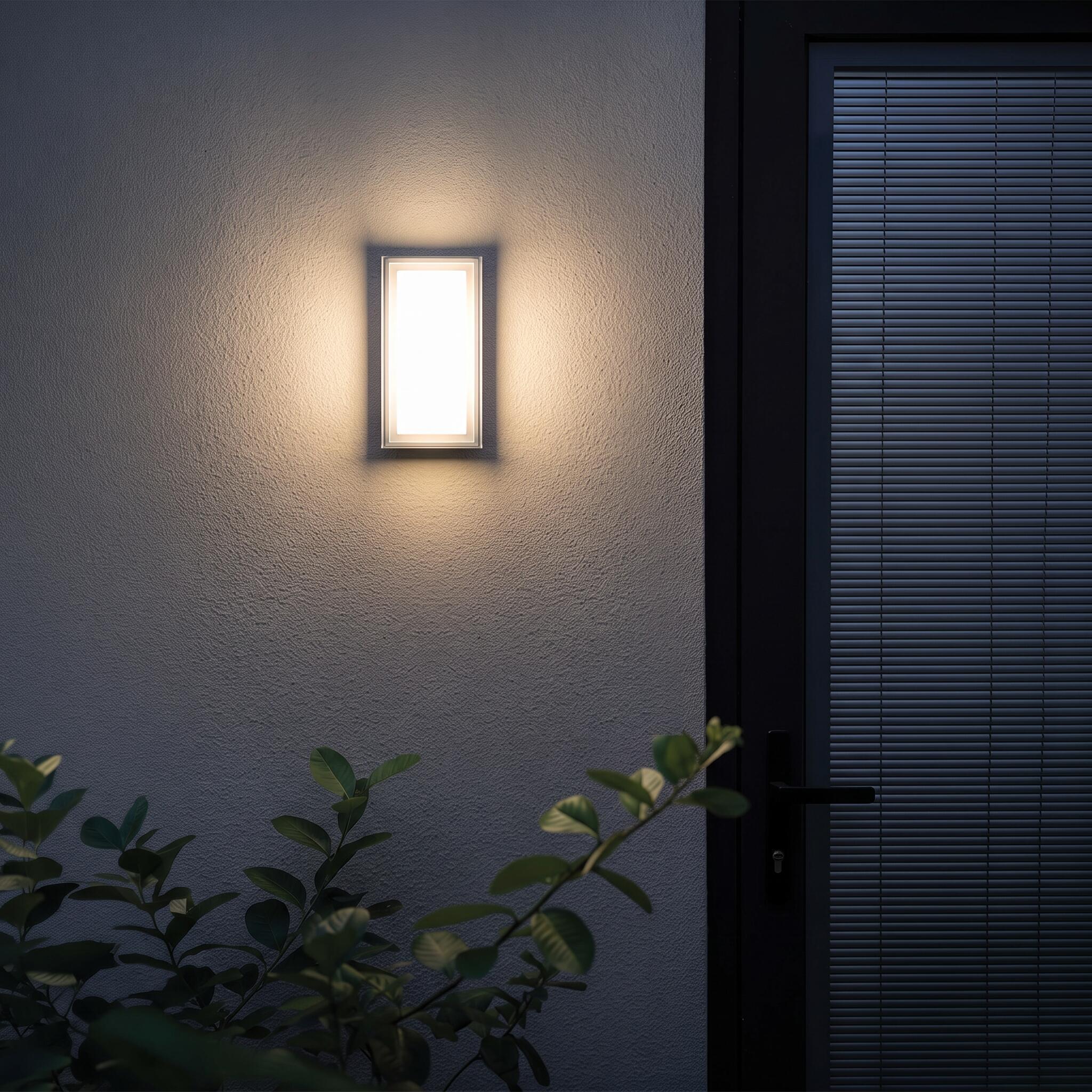 VK Light Neon LED Wandleuchte IP65, rechteckig