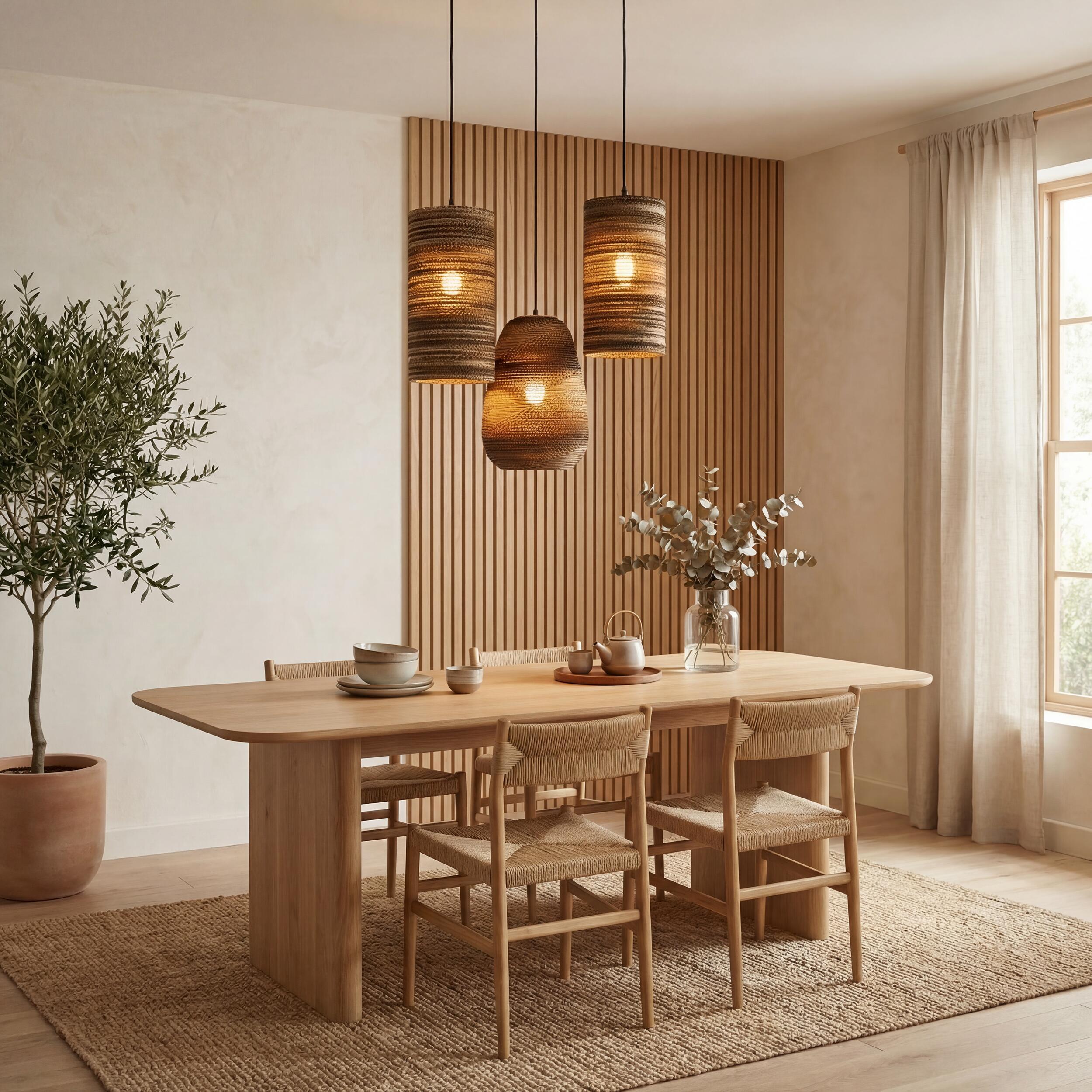 VK Light Noem E27 Hängeleuchte aus Papier oval