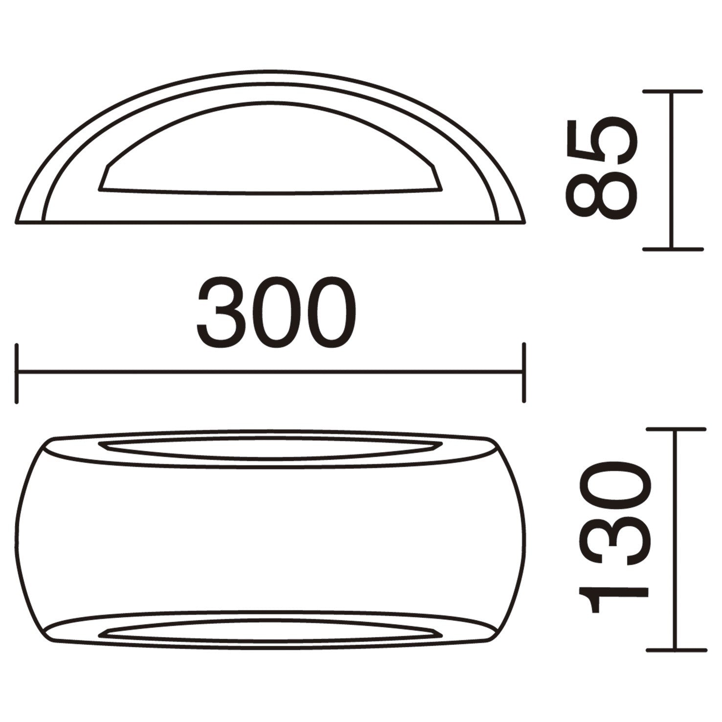 Dopo Calm E27 přisazené svítidlo černé bez sensoru