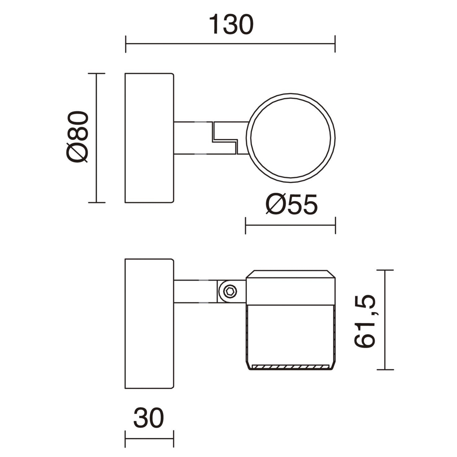 Exo Wall Bracket Dot LED nástěnné svítidlo