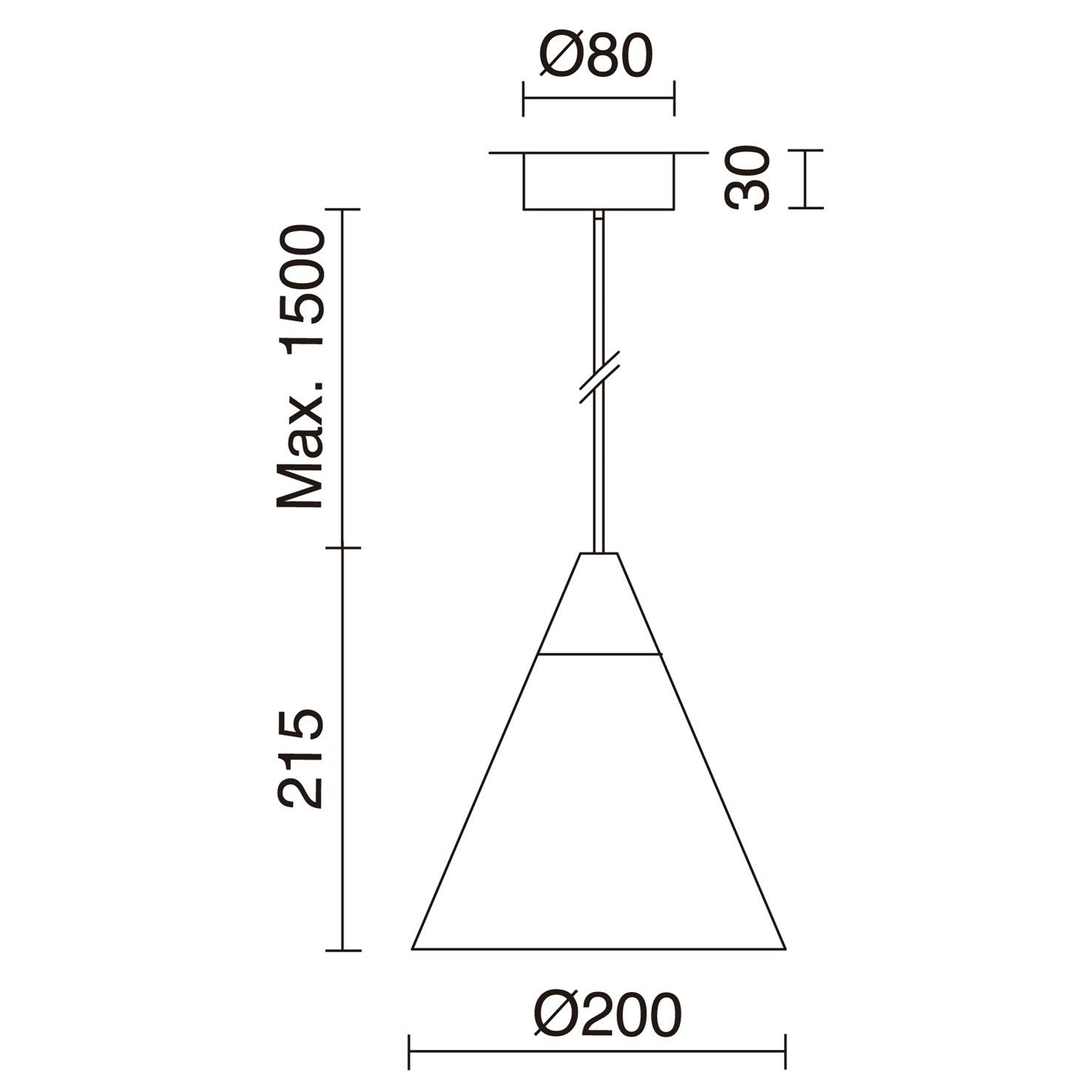 Exo Oda E27 závěsné svítidlo černé