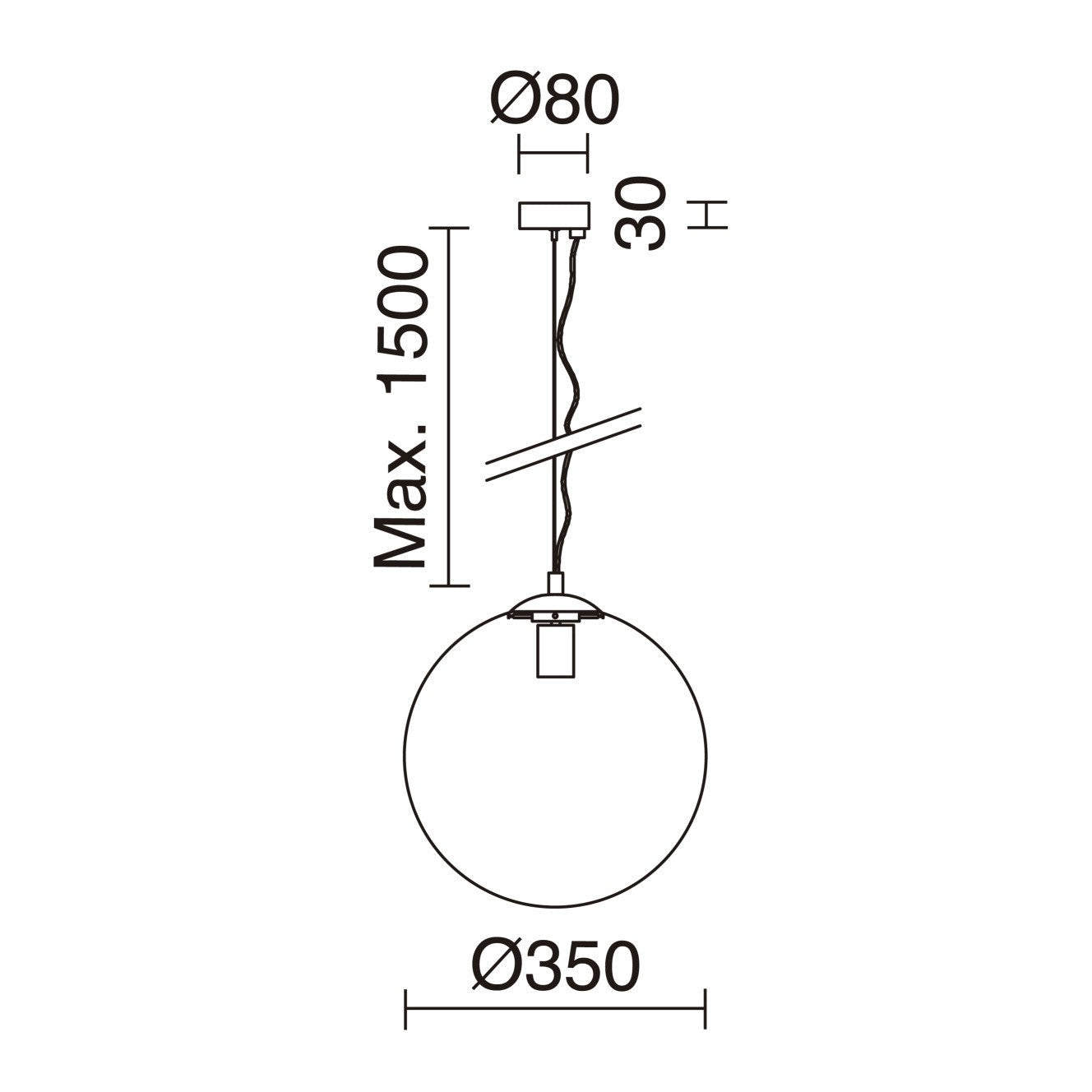 Exo Oxy mat E27 závěsné svítidlo černé