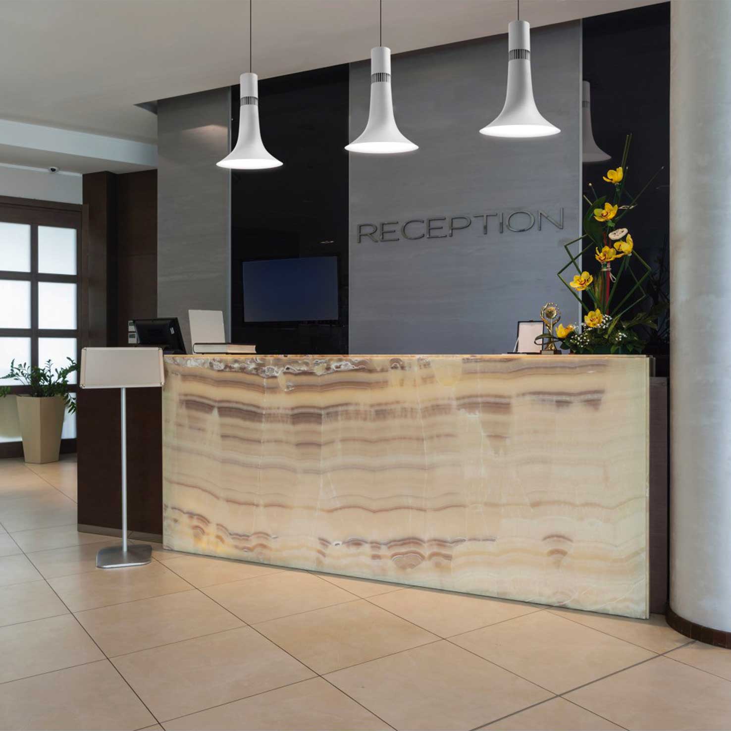 Indeluz Gang LED závěsné svítidlo černé