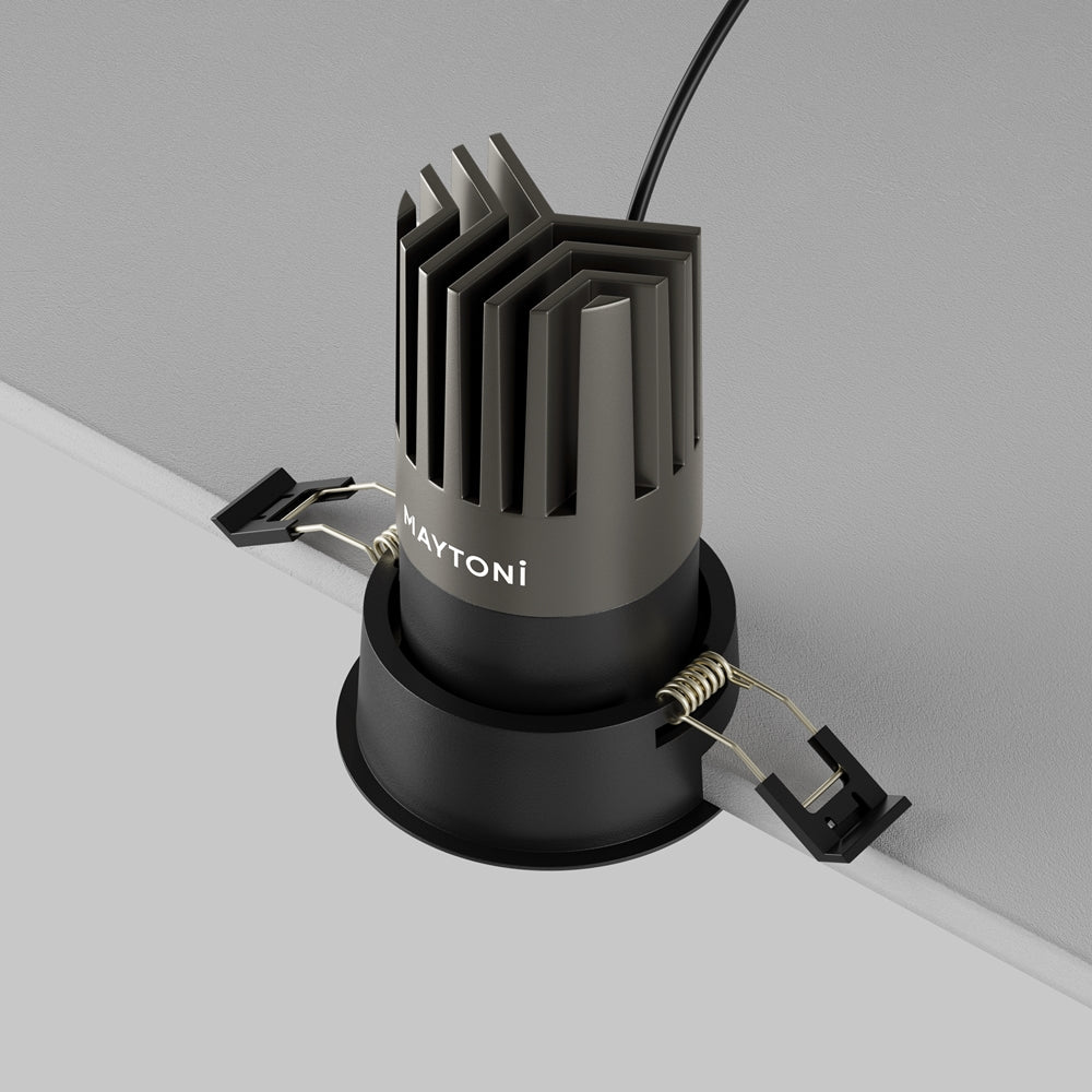 Maytoni Downlight Dip LED 50° Einbau-Rundleuchte  schwarz