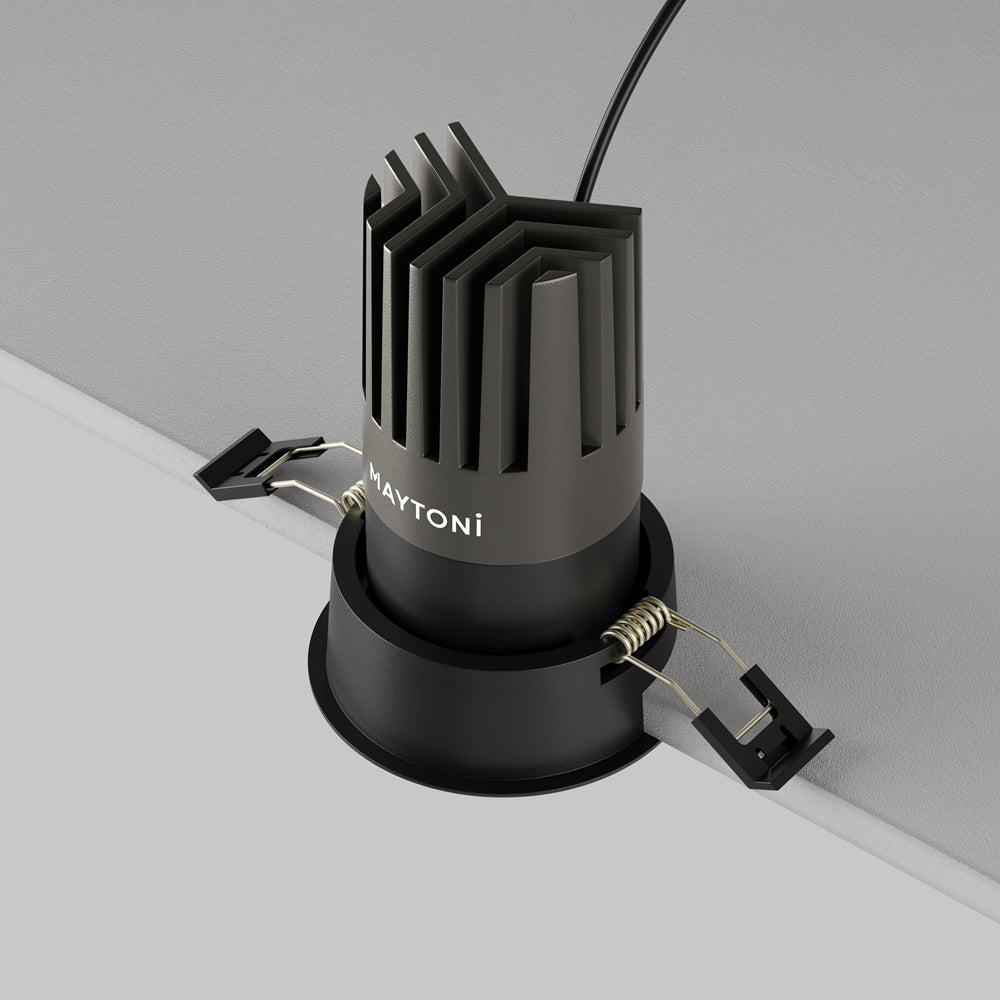 Maytoni Downlight Dip LED 50° Einbau-Rundleuchte  schwarz