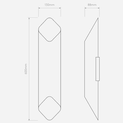 Astro Ako 600 LED nástěnné svítidlo stříbrné