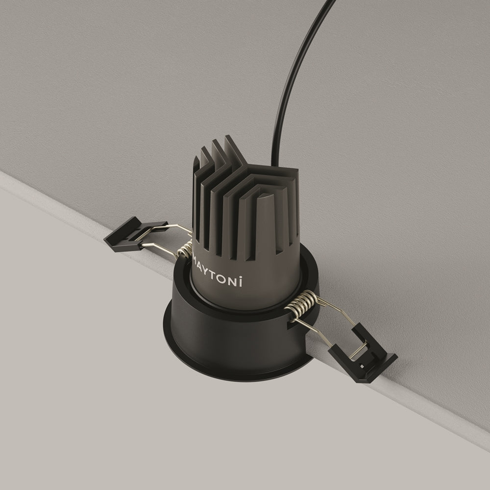 Maytoni Downlight Dip LED 50° Einbau-Rundleuchte  schwarz