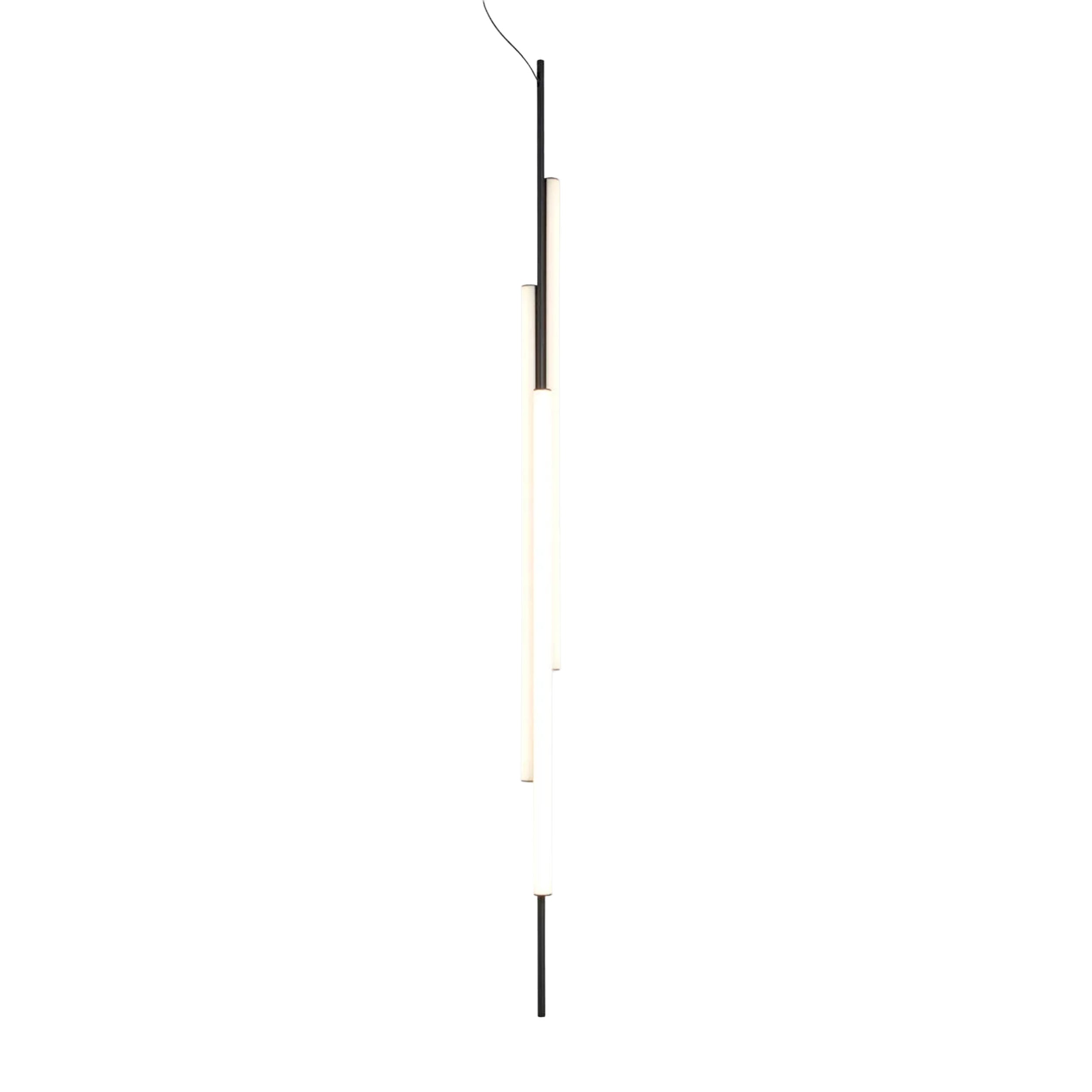 Marset Ambrosia V3 LED schwarze, Einbau-Hängeleuchte, vertikal 