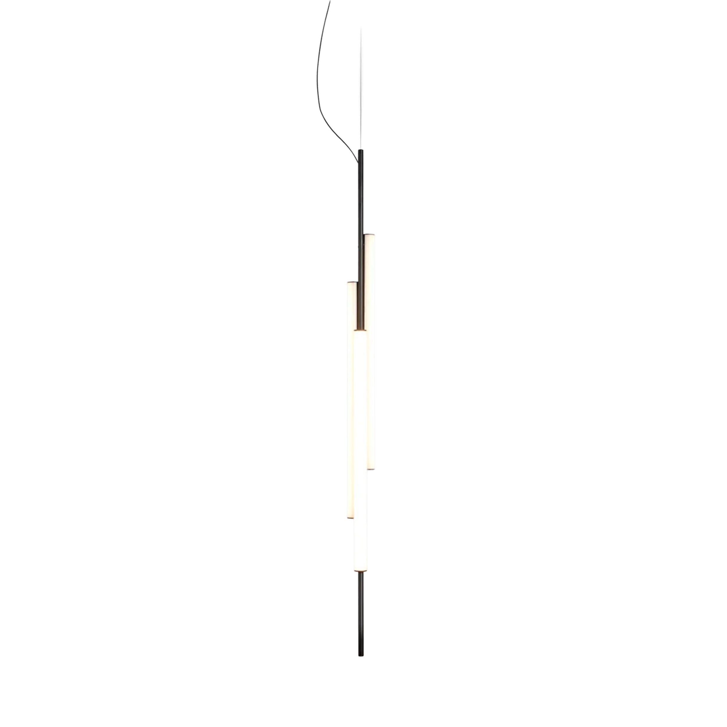 Marset Ambrosia V3 LED schwarze, Einbau-Hängeleuchte, vertikal 