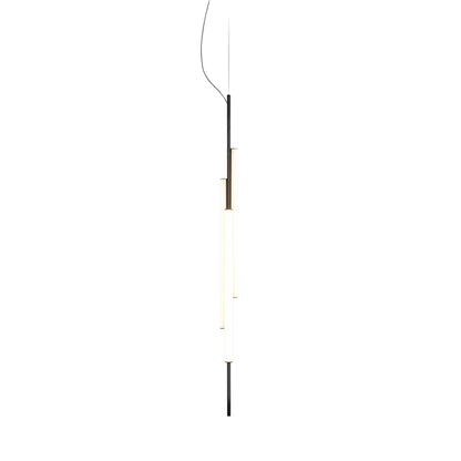 Marset Ambrosia V3 LED schwarze, Einbau-Hängeleuchte, vertikal 