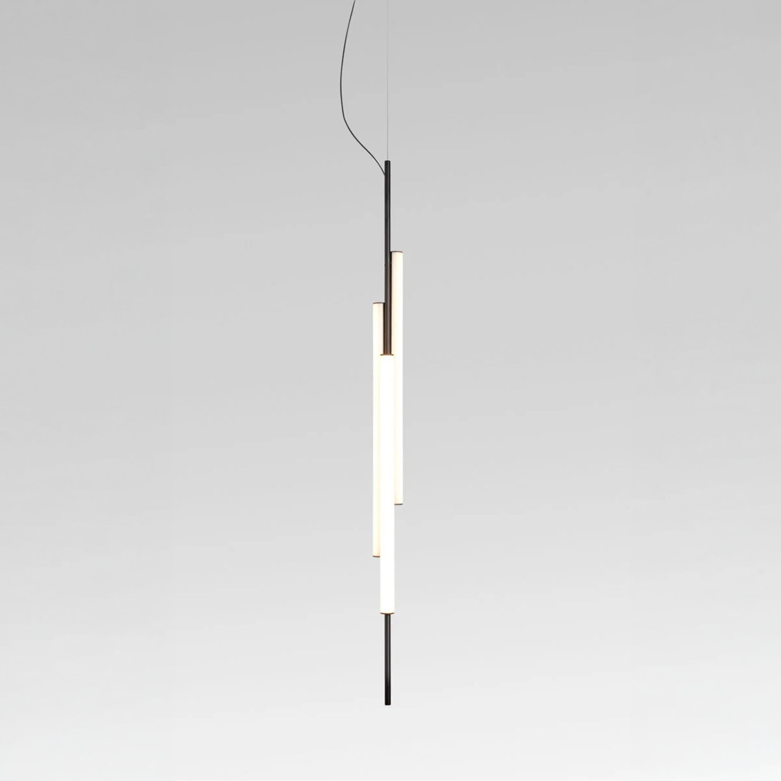 Marset Ambrosia V3 LED schwarze, Einbau-Hängeleuchte, vertikal 