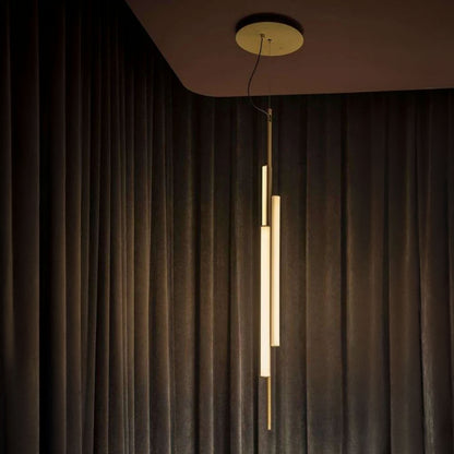 Marset Ambrosia V3 LED schwarze, Einbau-Hängeleuchte, vertikal 