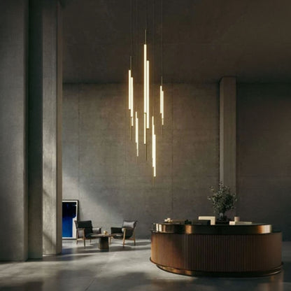 Marset Ambrosia V3 LED schwarze, Einbau-Hängeleuchte, vertikal 