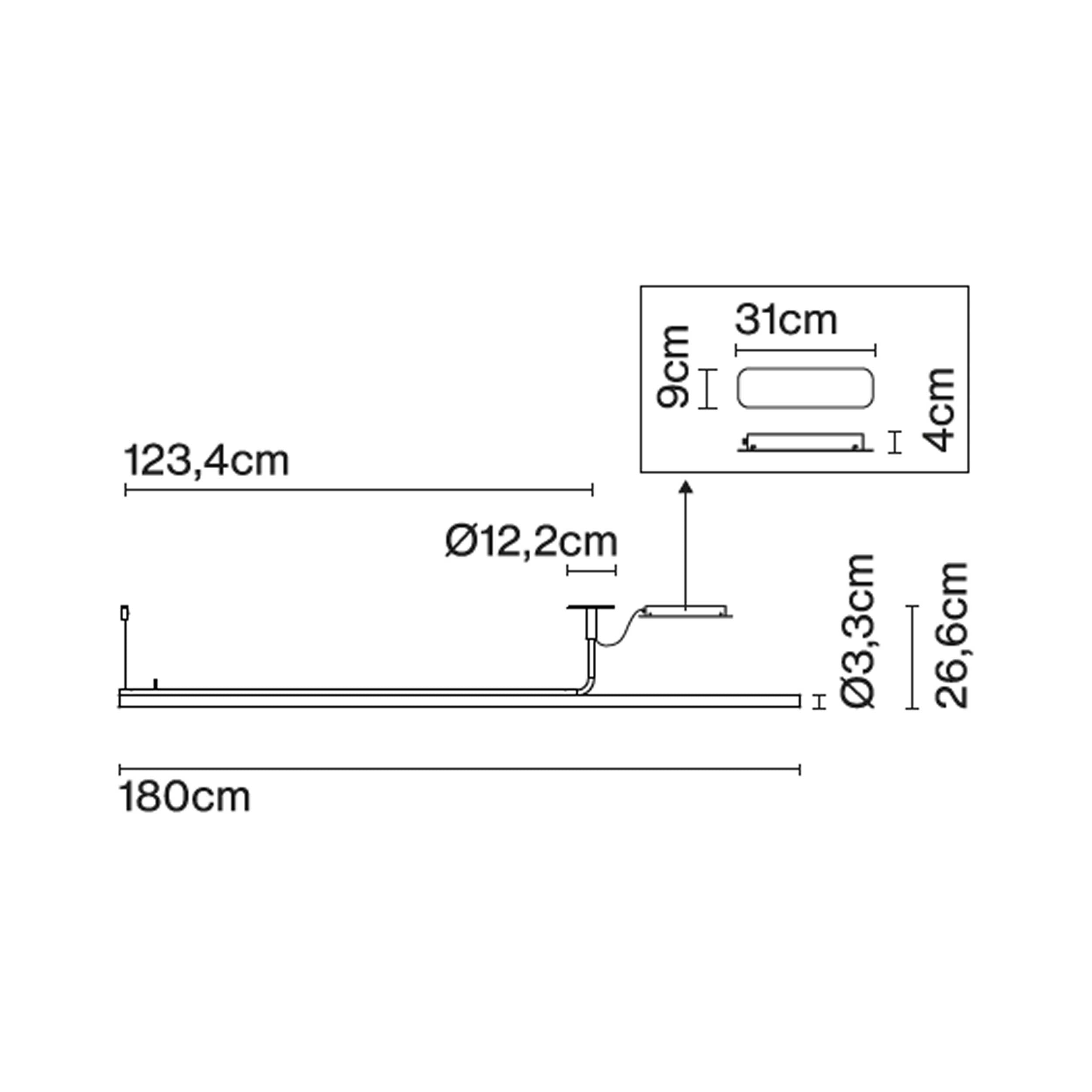 Marset Ambrosia Pro LED 120/180 lineare Hängeleuchte 