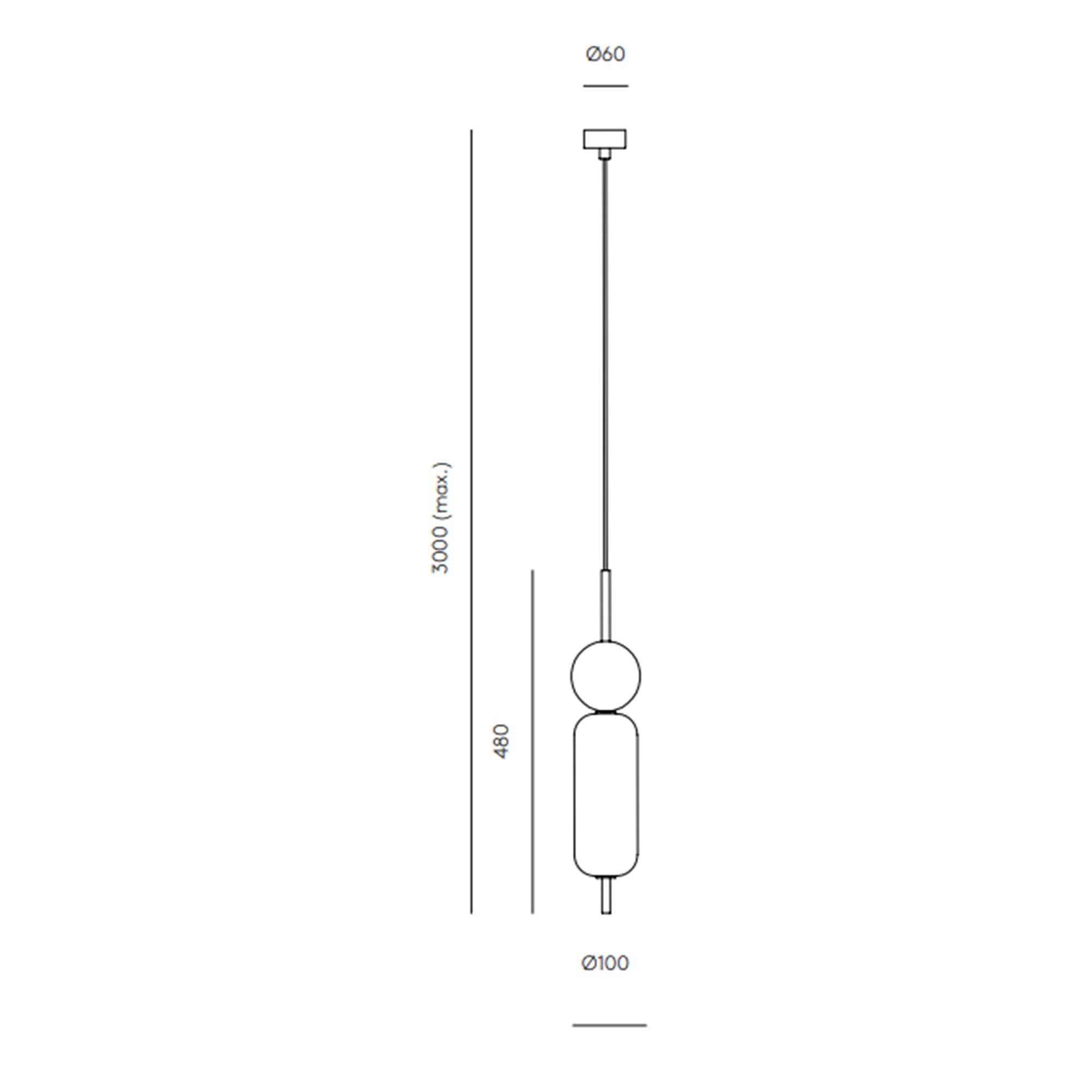 Aromas Anet G9 závěsné svítidlo