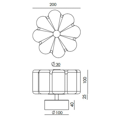 Aromas Flow LED nástěnné svítidlo IP44
