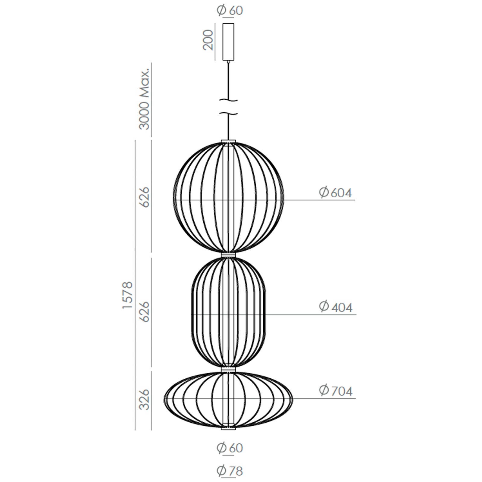 Aromas Pepo LED-Pendelleuchte konfigurierbare Leuchte