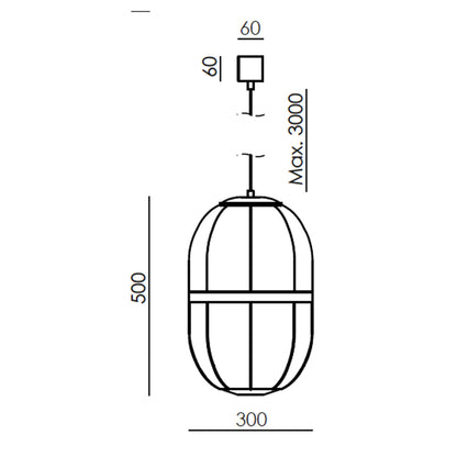 Aromas Pull G9 závěsné látkové svítidlo
