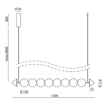 Aromas Soko LED závěsné svítidlo