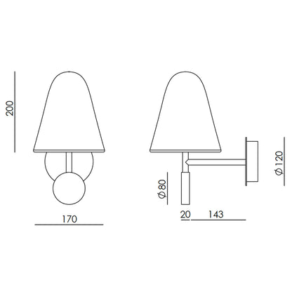 Aromas Stor LED nástěnné svítidlo