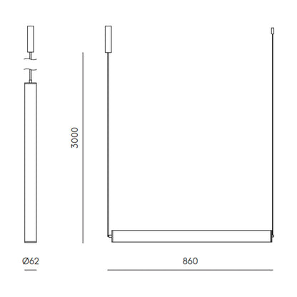 Aromas Tube LED-Pendelleuchte