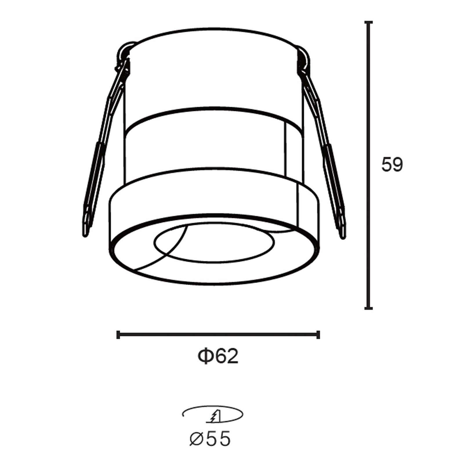 Ciro LED zápustné svítidlo Ra>90 antiglare záloha