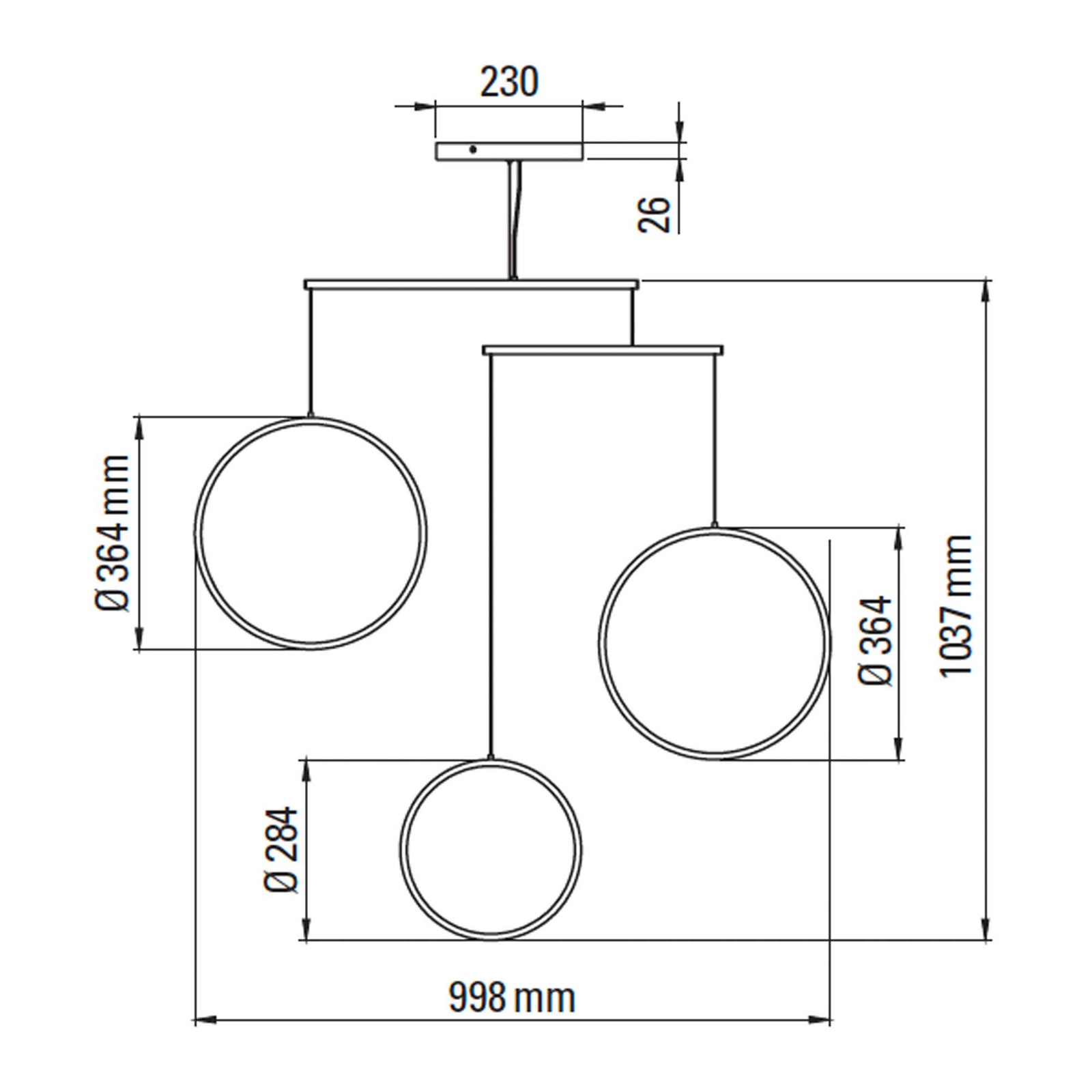 DCW éditions Focus LED-Pendelleuchte