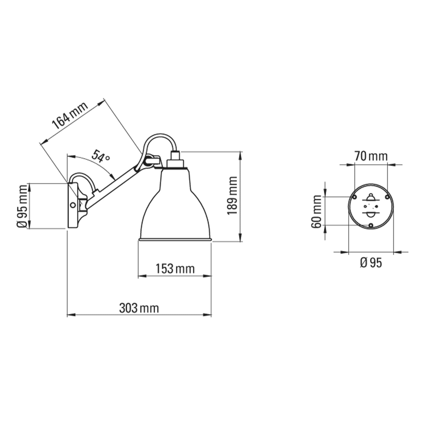 DCW éditions Lampe Gras N°104 E27 Badezimmerleuchte IP44