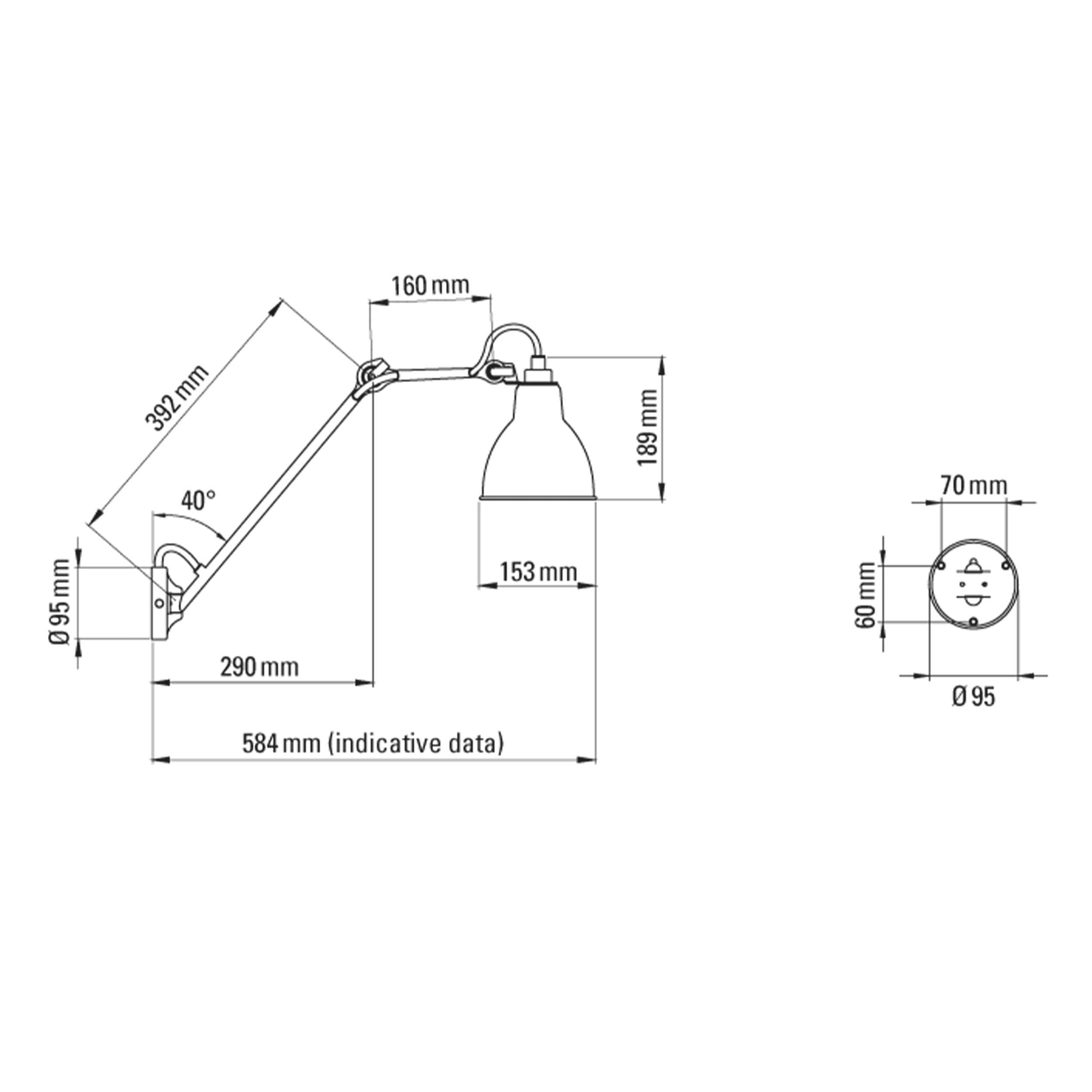 DCW éditions Lampe Gras N°122 E27 Badezimmerleuchte IP44
