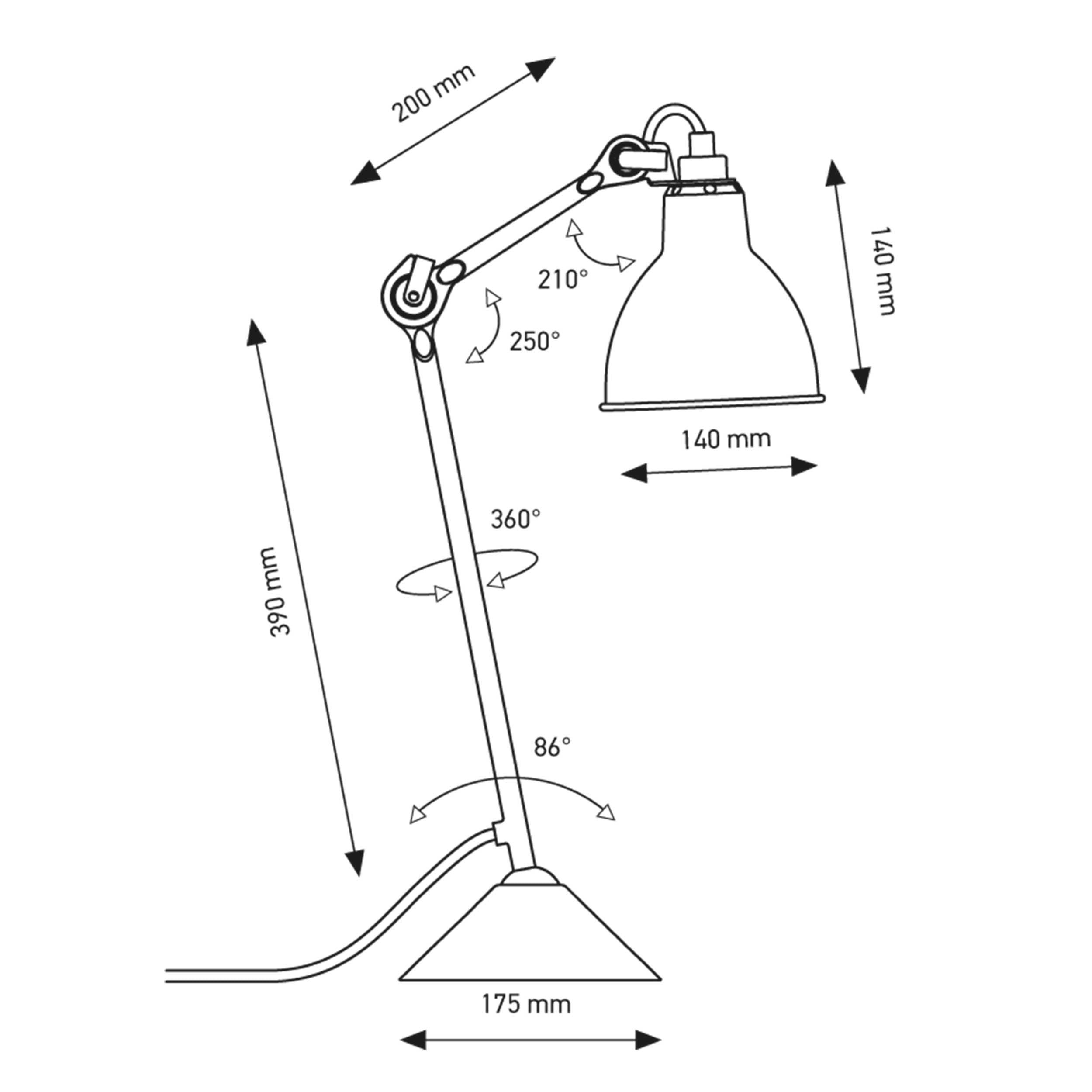 DCW éditions Lampe Gras N°205 E14 Tischleuchte