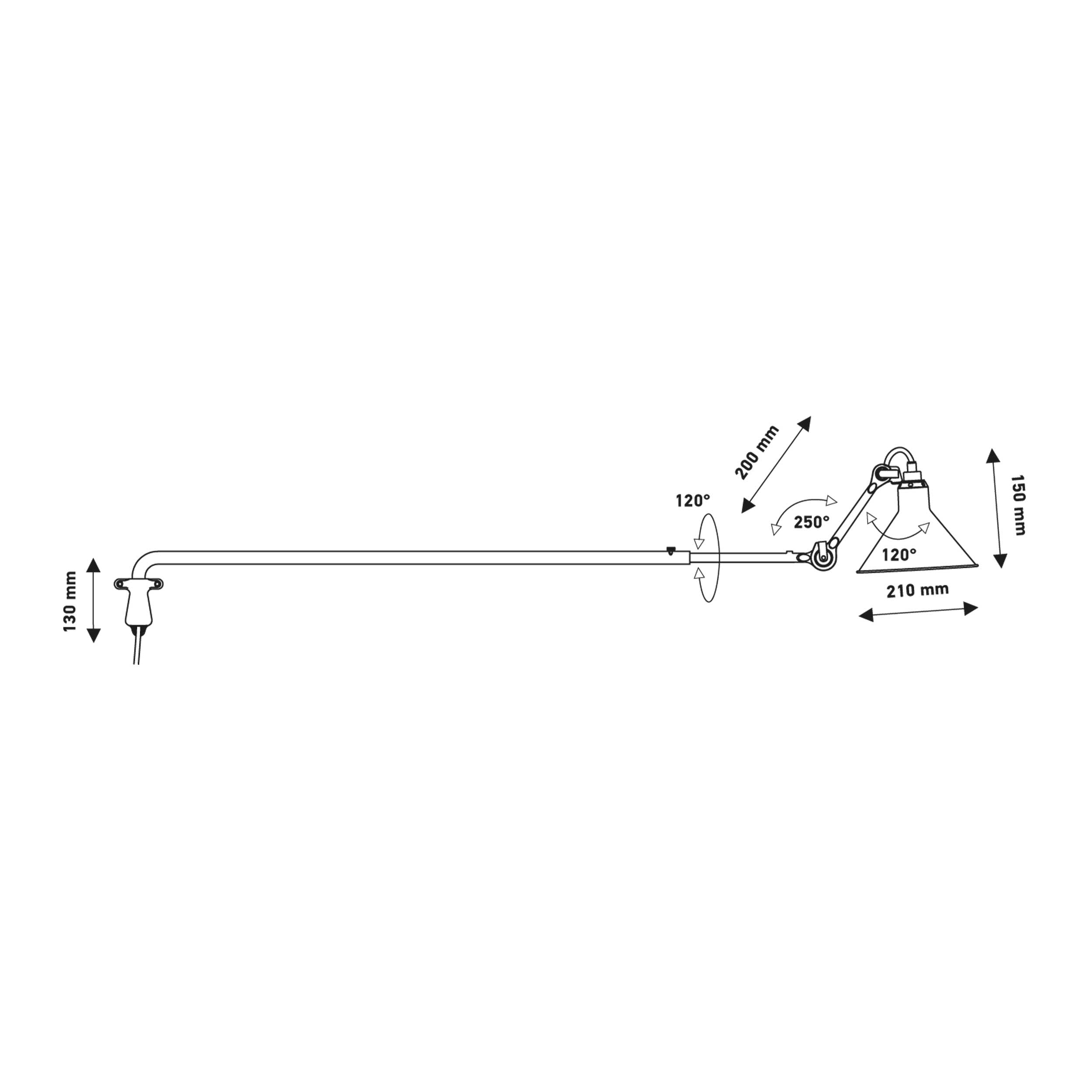 DCW éditions Lampe Gras N°213 E14 Wandleuchte