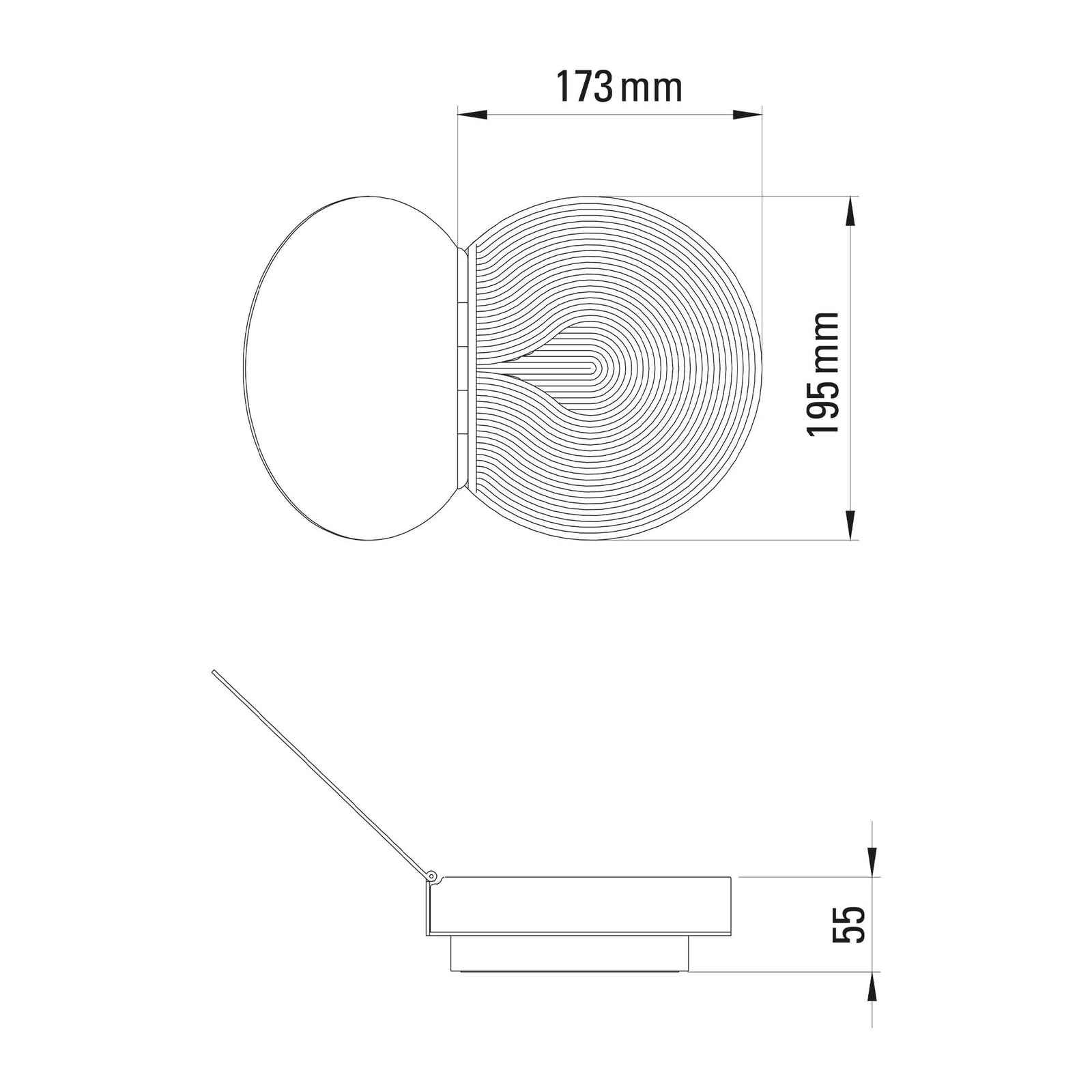 DCW éditions Poudrier LED-Wandleuchte