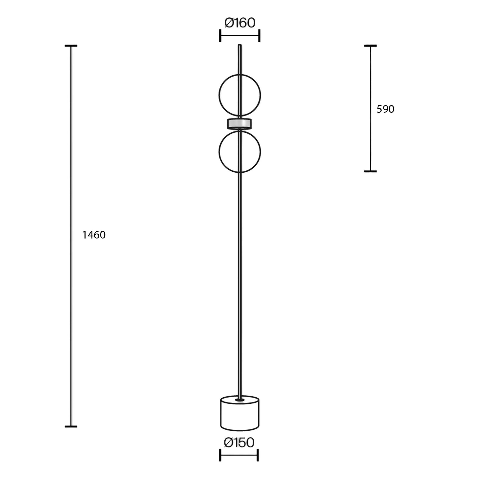 Maytoni Double Moon LED Stehleuchte 