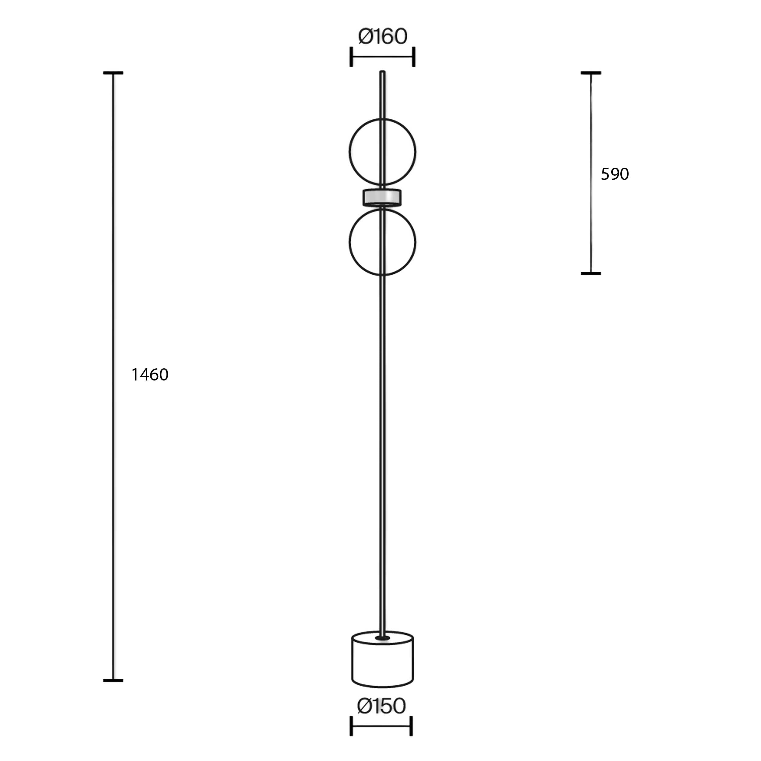 Maytoni Double Moon LED Stehleuchte 