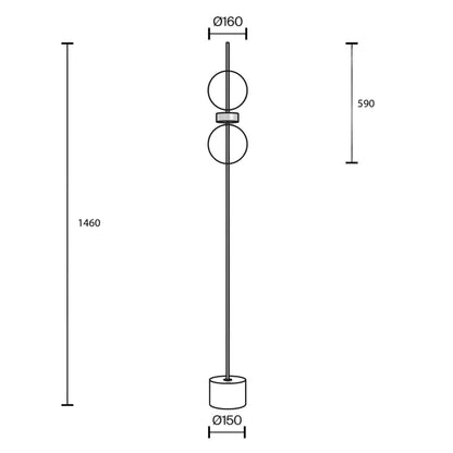 Maytoni Double Moon LED Stehleuchte 