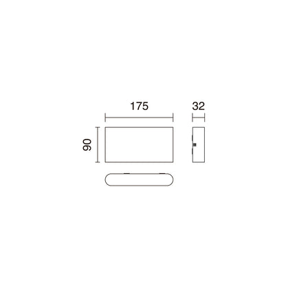 Dopo Mura LED přisazené svítidlo černé