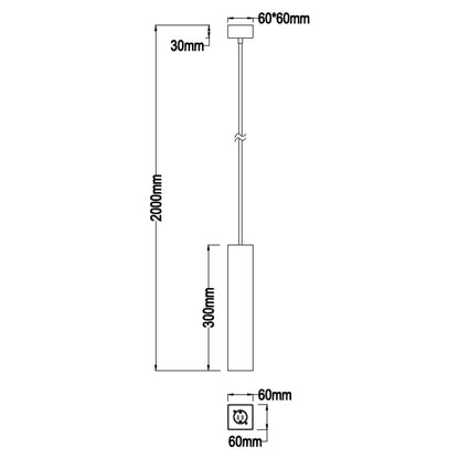 Faneurope Fluke GU10 závěsné kvádrové svítidlo