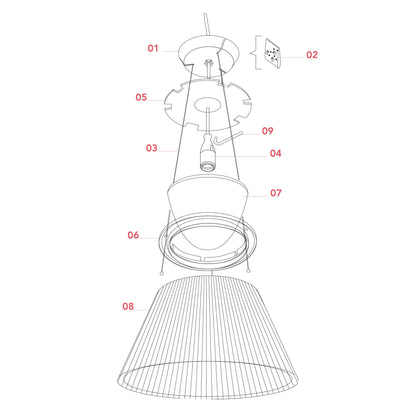 Flos Romeo Moon E27 závěsné svítidlo