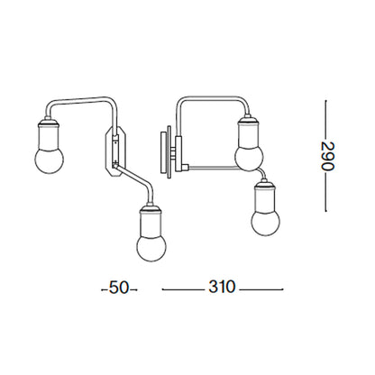 Ideal lux Triumph E27 Wandleuchte