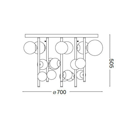 Ideal lux Perlage G9 Pendel-Deckenleuchte
