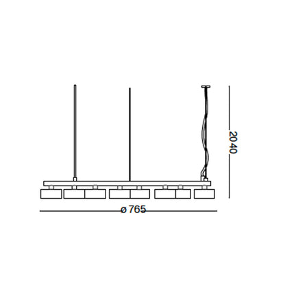 Ideal lux Minor GX53 runde Pendelleuchte